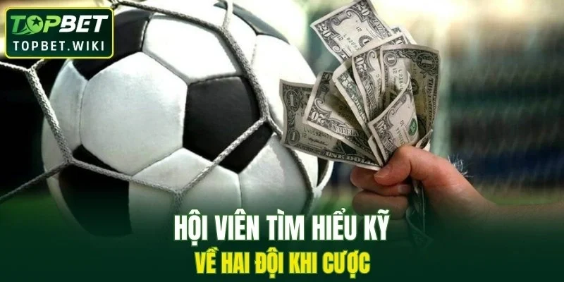 Hội viên tìm hiểu kỹ về hai đội khi cược